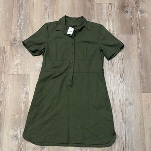 J. Crew Mercantile Sage Button-Up Dress